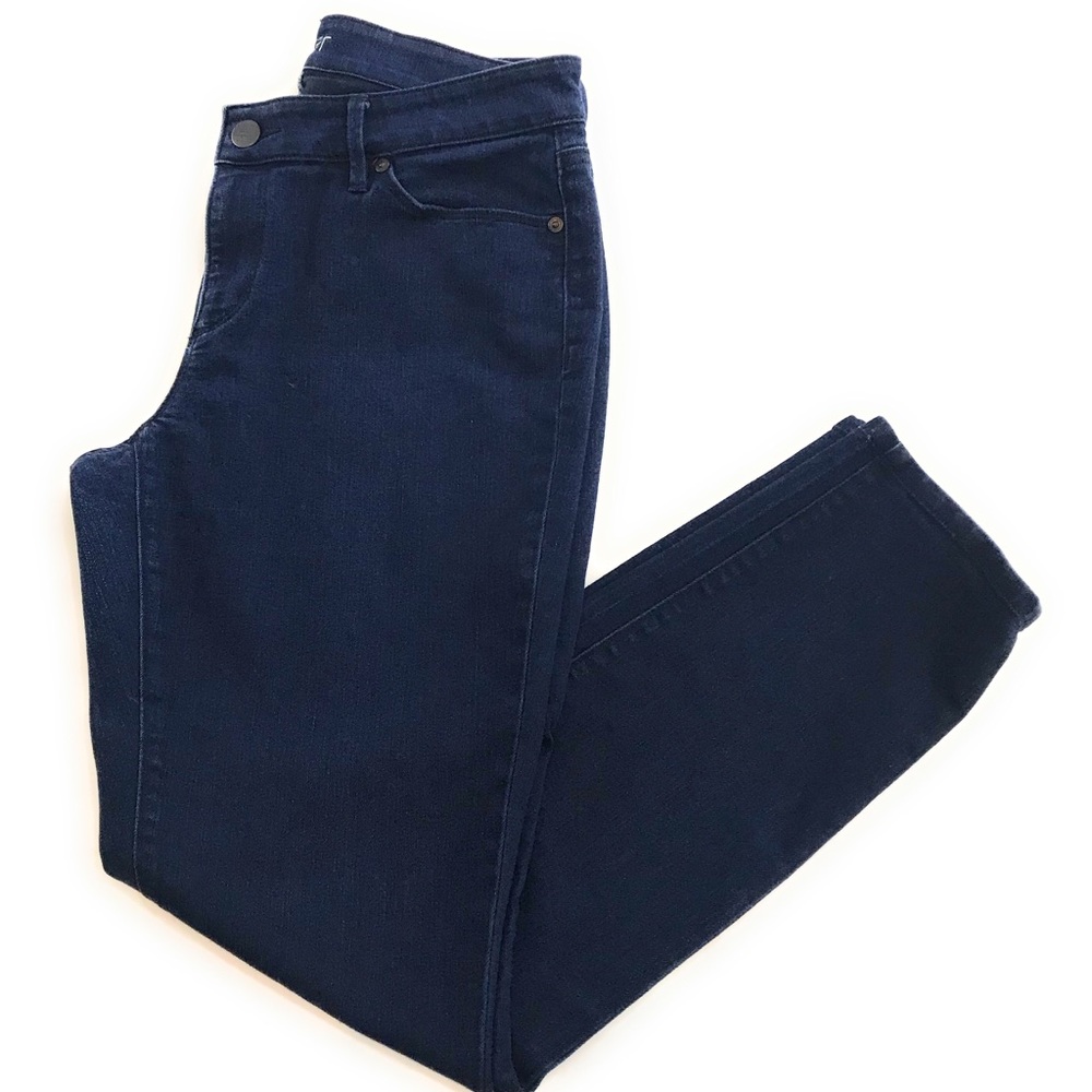 LOFT Dark Curvy Skinny Womens Jeans, Size 10